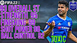Best prime 2017 Diego costa (Toxic bully finisher) build in FIFA 23 pro clubs