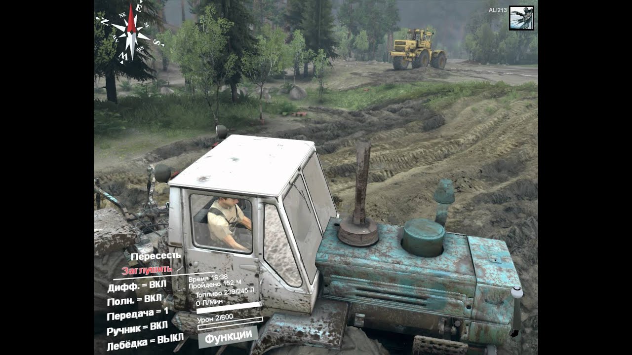 Трактор К150 для SpinTires 2014 - YouTube