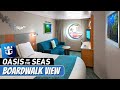 Royal Caribbean Oasis of the Seas | Boardwalk Balcony Stateroom Full Walkthrough Tour & Review | 4k