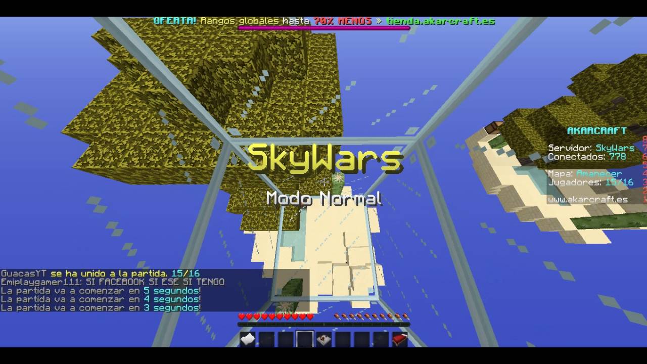server akarcraft uno de los mejores server para minecraft 1.8 , 1.9 , 1 ...