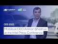 Mobileye CEO Amnon Shashua at the One Intel CES News Conference