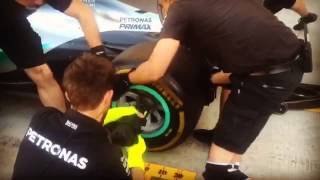 F1 pitstop practice clip from 2015 testing