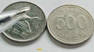 look at this coins.500 won south Korea rare how much worth of money currency php21,295.00