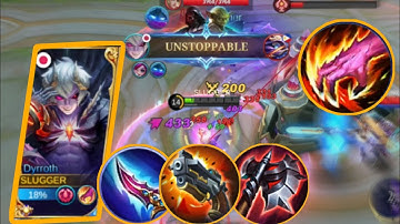 DYRROTH GAMEPLAY ~ JUNGLE PENETRATION BUILD OF DYRROTH (( CRITICAL HIT ))~ RTC ML GAMEPLAY