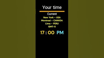 GMT-5｜17:00 PM｜NEW YORK, MONTREAL, LIMA