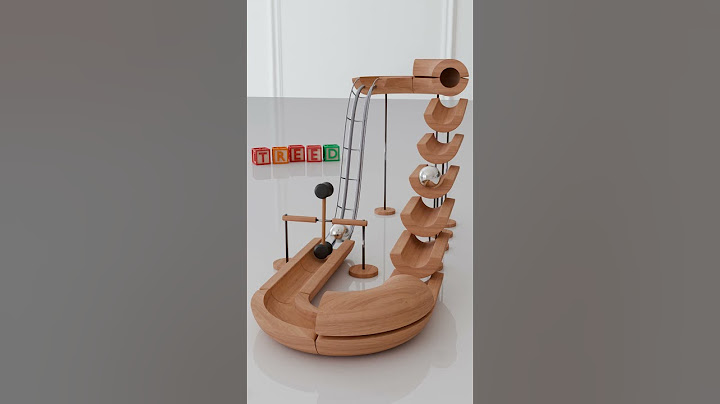 Balls on a Wooden Circuit [2] #shorts  #marblerun #animation #asmr