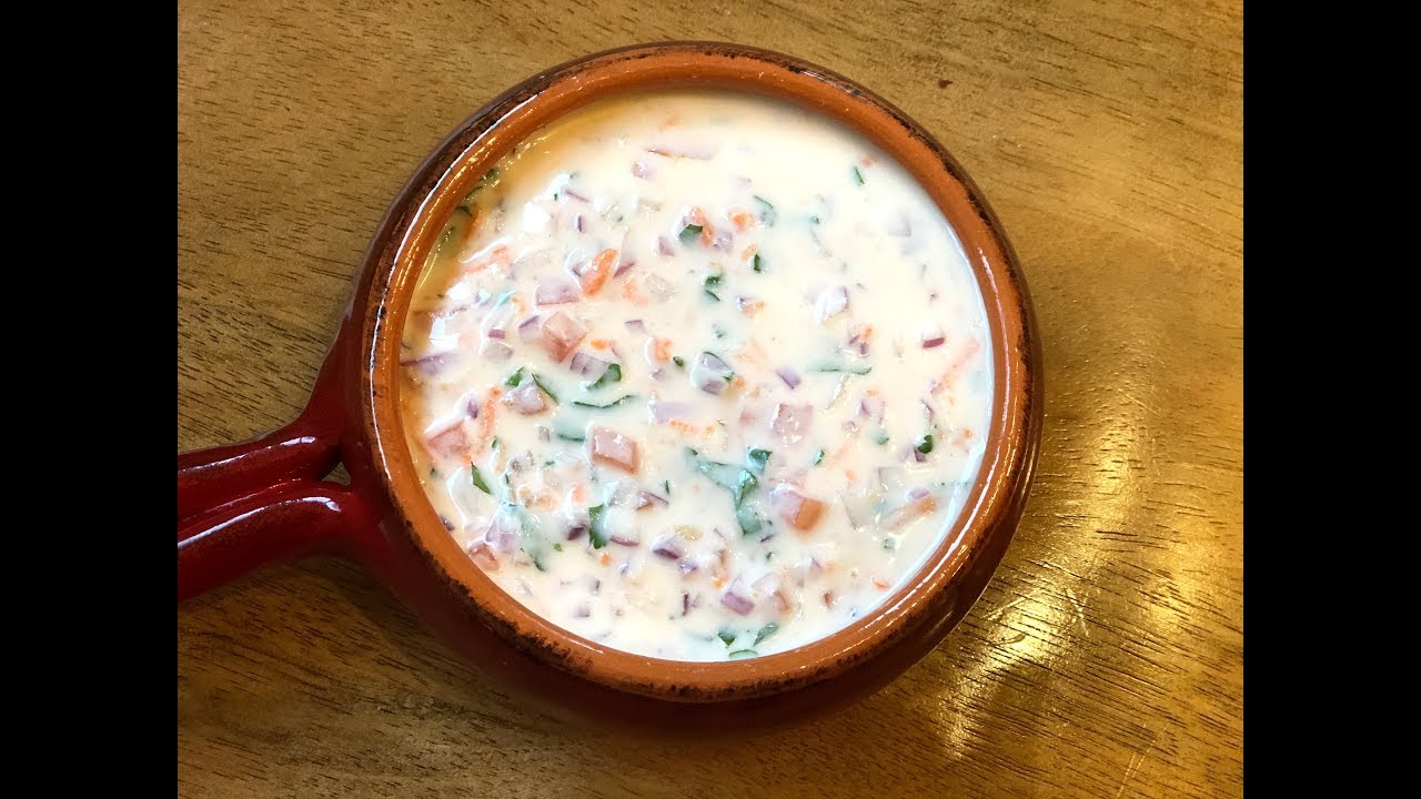 Raita Recipe  Raita for BiryaniPulav       Onion Raita  Onion Raita for Biryani