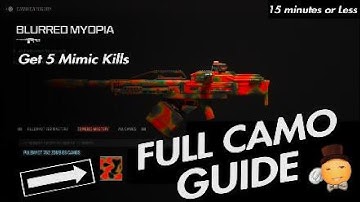 Get 5 Mimic Kills with the PULEMYOT 762 / BLURRED MYOPIA CAMO GUIDE / MW3 ZOMBIES