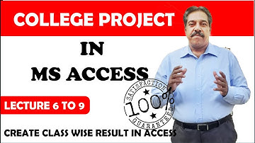 CREATE COLLEGE PROJECT IN MS ACCESS | MS ACCESS |
