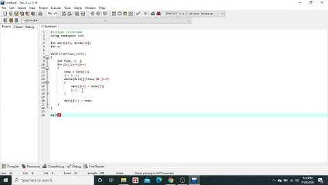 Program Sederhana Insertion Sort Menggunakan Bahasa Pemrograman C++ Beserta Penjelasan