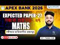 Apex Bank Maths Expected 2026 Paper 27 | Important Questions | Tamal Sir