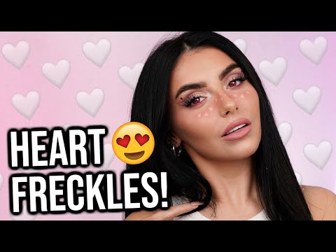 *HEART FRECKLES* (Obsessed!) Valentine&#039;s Day Glam Makeup Tutorial!
