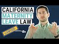 This video details CA's maternity leave laws. It details all the basic laws that pregnant employees in CA need to know.