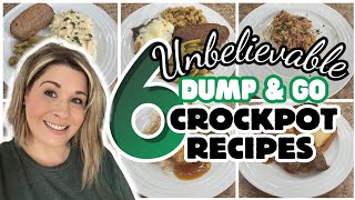 6 UNBELIEVABLE 5 Ingredient or LESS Dump & Go Crockpot Recipes YOU will WANT on REPEAT!