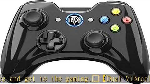 EasySMX Wireless Gaming Controller, Dual-Vibration Joystick Gamepad Computer Game Controller for PC