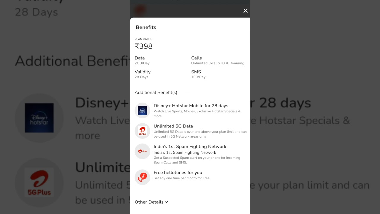 Airtel ₹398 Recharge Plan All Details 🔥 