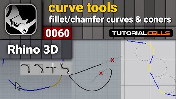 0060. fillet curves & fillet corners & chamfer curves in rhino