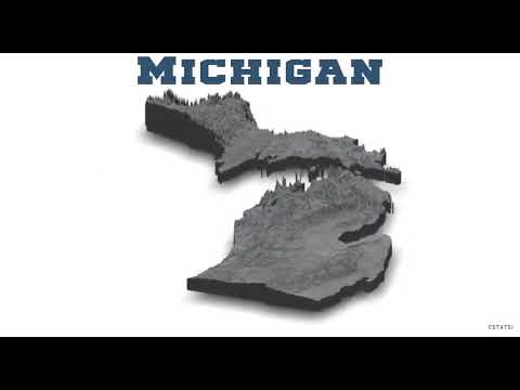 Michigan Topography - 3D Elevation Map