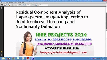 Residual Component Analysis of Hyperspectral Images Application to Joint Nonlinear Unmixing and Nonl