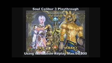 Soul Calibur 3 Ivy Playthrough using the Action Replay Max 50,000 cheat codes for Ps2 :D #Ps2 #Sub