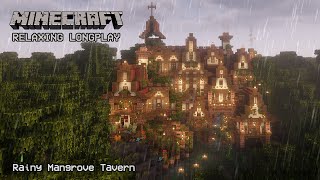 Minecraft Relaxing Longplay  Rainy Mangrove Swamp  Cozy Cottage House (No Commentary) 1.20
