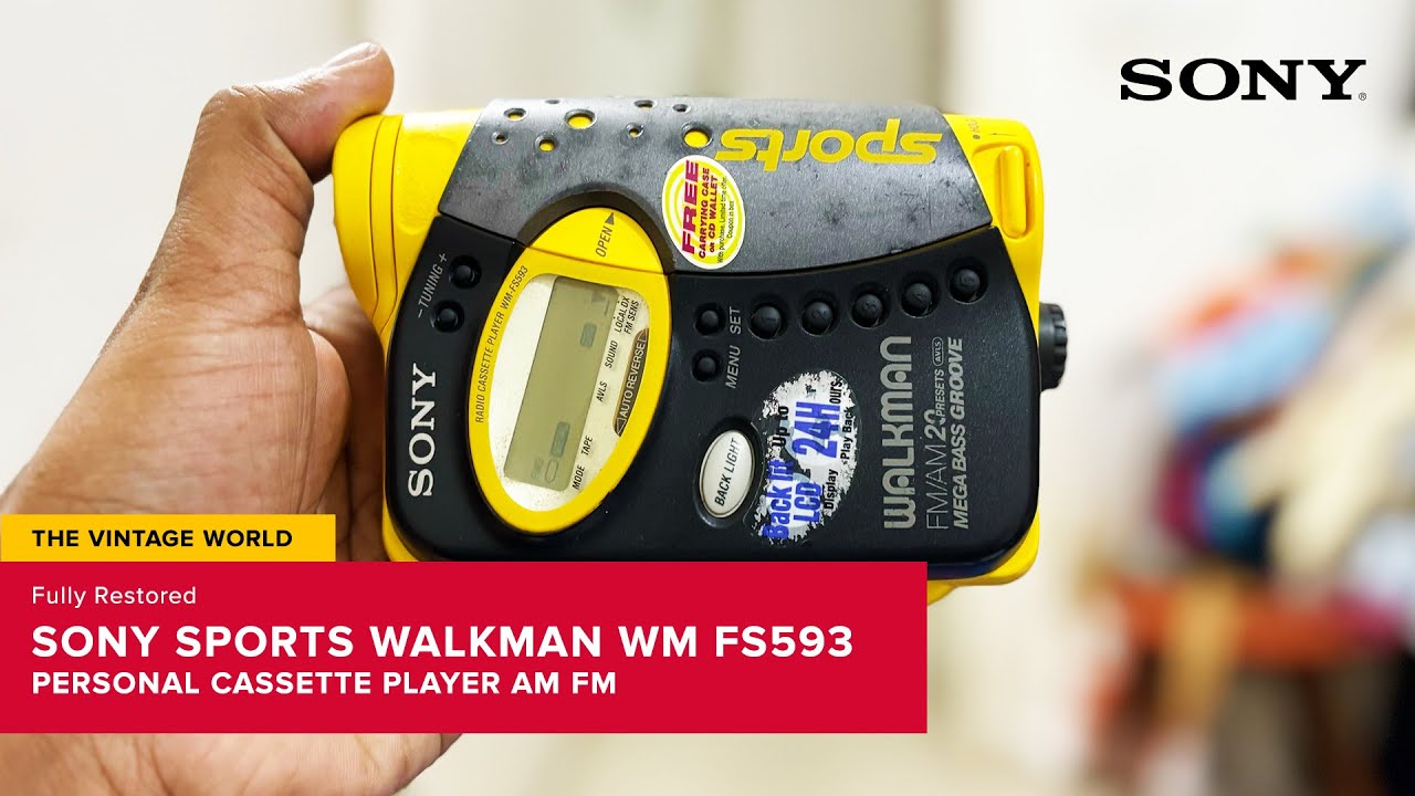 Sony Sports Walkman WM FS593 Personal Cassette Player AM FM | Belt