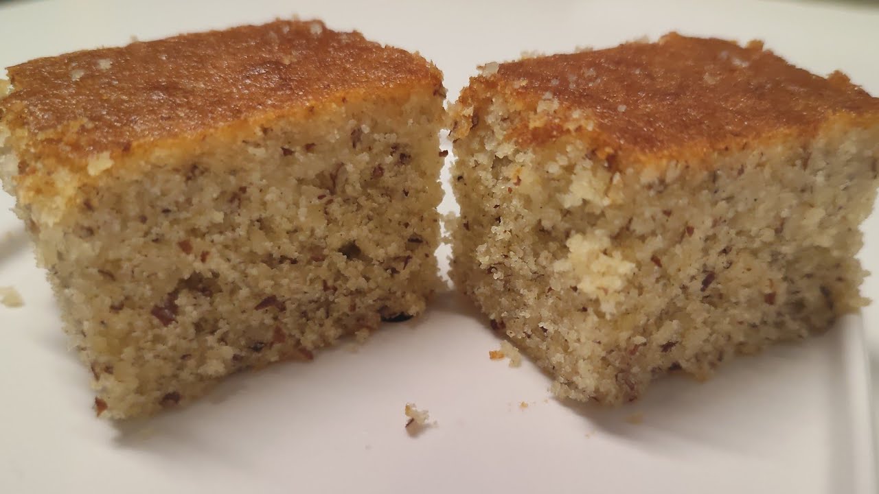 بسبوسة باللوز لذيذة ومعسلة انا متأكدة اتعجبكم😋😋 