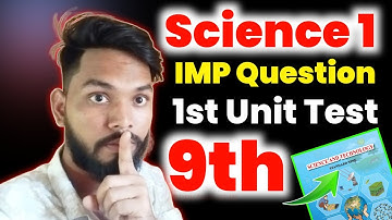 class 9 science 1 important questions 1st unit test exam | sd tech