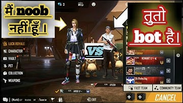 Random Players Call Me Noob And I Challenge 1 vs 1 😎|| Free Fire Noob Prank