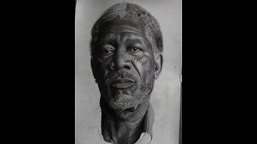 Morgan Freeman portrait from start to finish #shorts