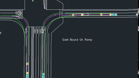 AutoTurn Partial Cloverleaf (ParClo) Eastbound On-Ramp Type 1