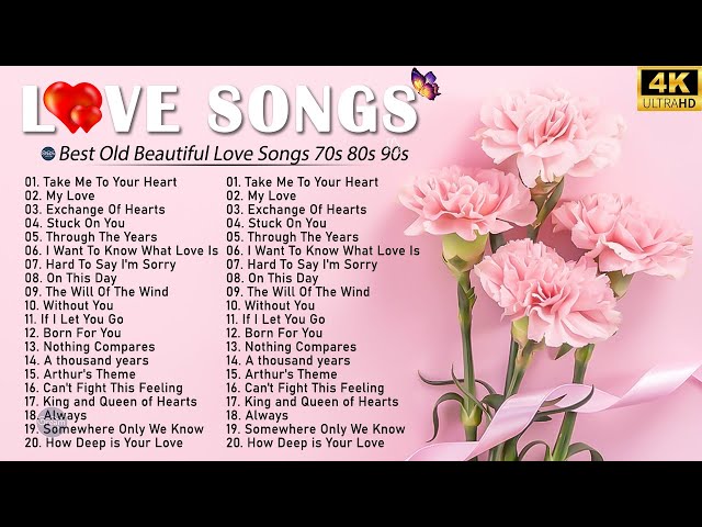 Top 100 Classic Love Songs about Falling In Love - Best Love Songs Ever 70s 80s 90s class=