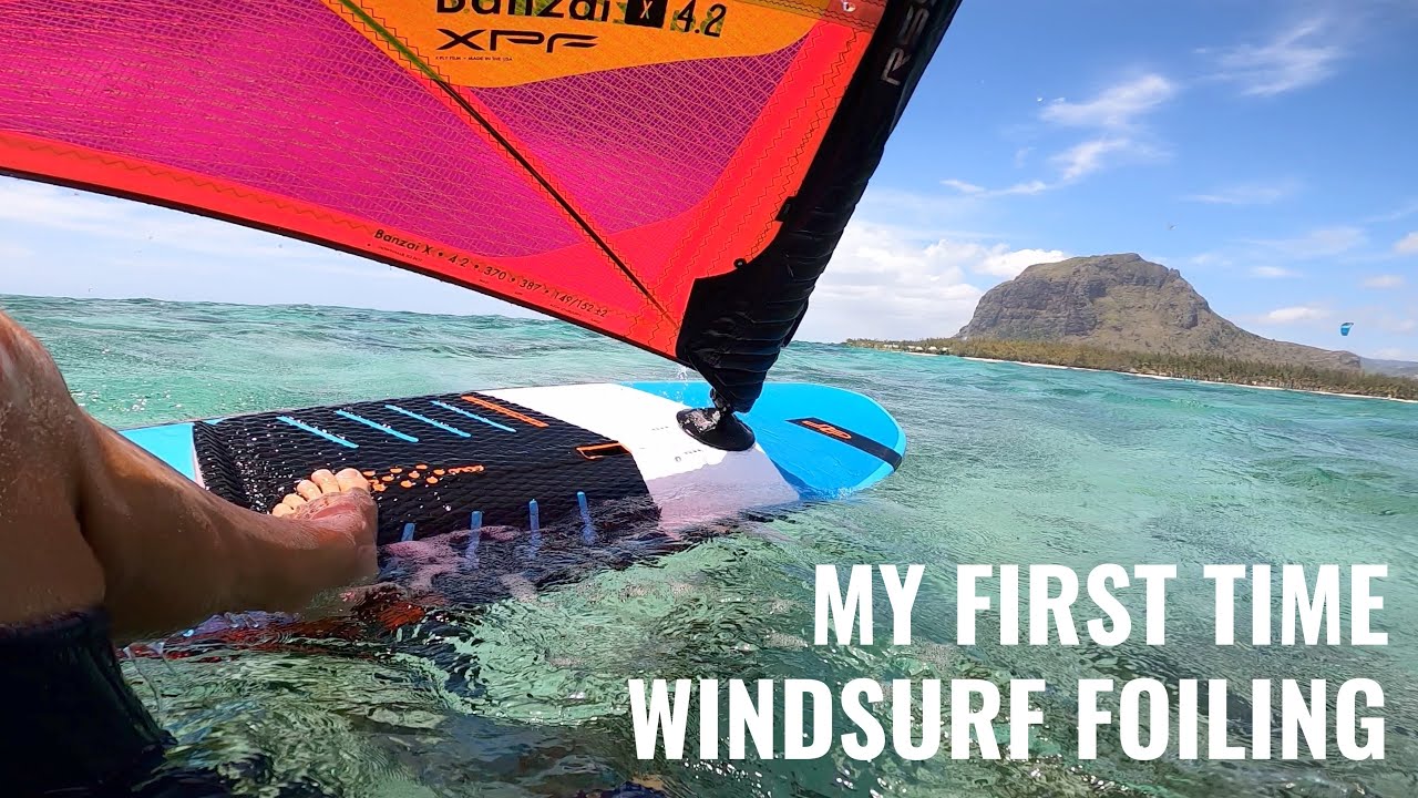 My first time windsurf foiling /eng subs/