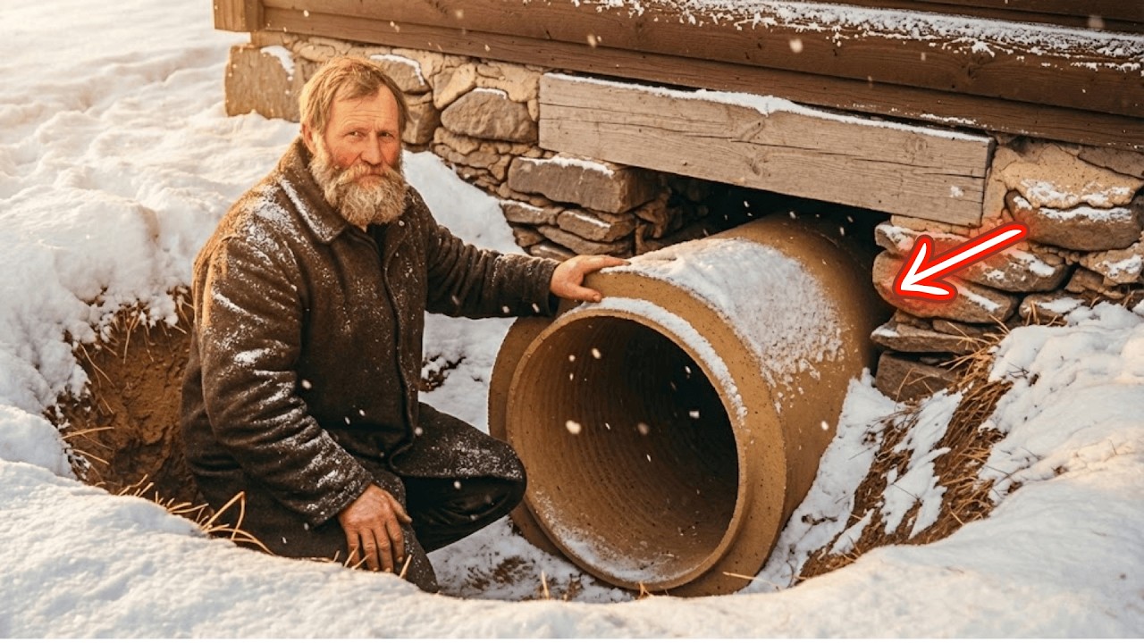 Śmiali się z rury pod chatą. Zamilkli, gdy odcięła mróz!
