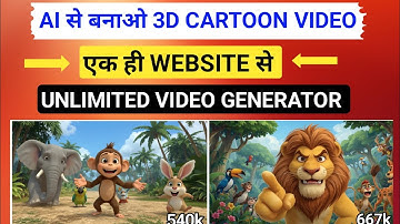 3D Cartoon Video Using AI | AI Se Animation Cartoon Video Kaise Banaye | Unlimited Video Generator