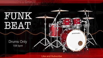 ★ FUNK DRUM GROOVE - 108 BPM ★ Drums only backing track. Drum Track #backingtrack