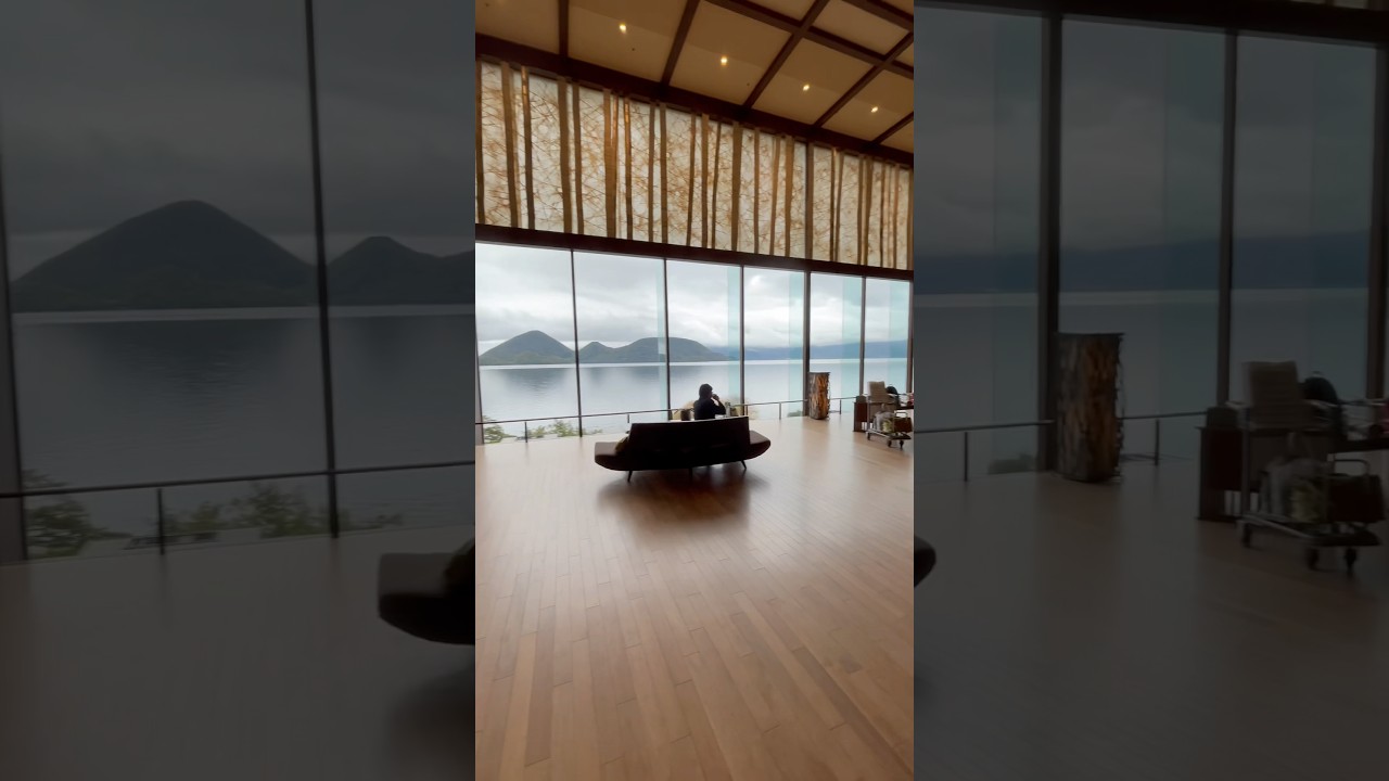 Beautiful Lake Toya in Hokkaido Japan at Sun palace 