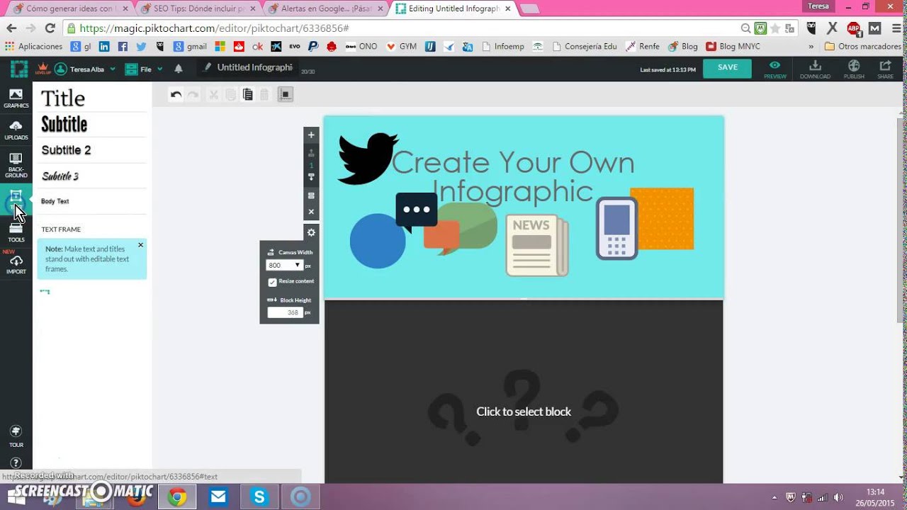 Tutorial Piktochart - Cómo crear infografías - YouTube