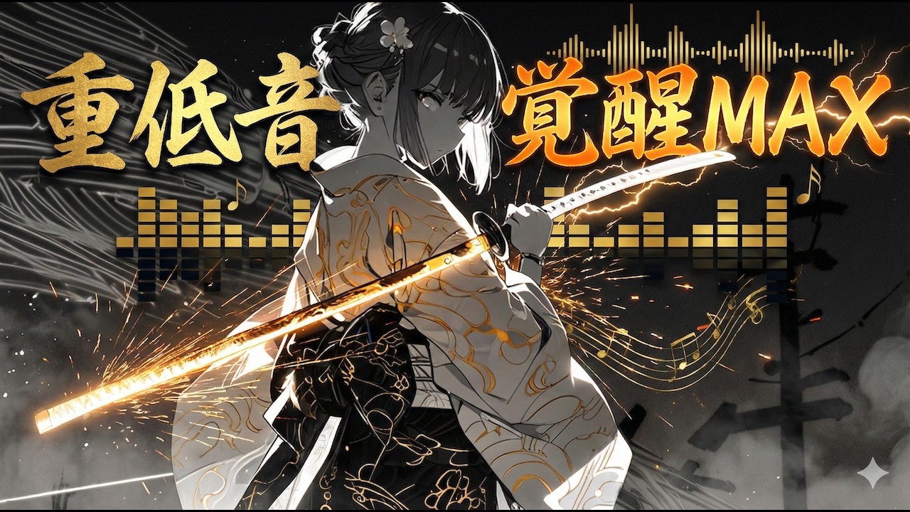 【重低音×和風ロック】集中が続く作業用BGM 60分｜邪魔しないのにテンション上がり脳内覚醒