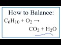Balancing Combustion Reactions