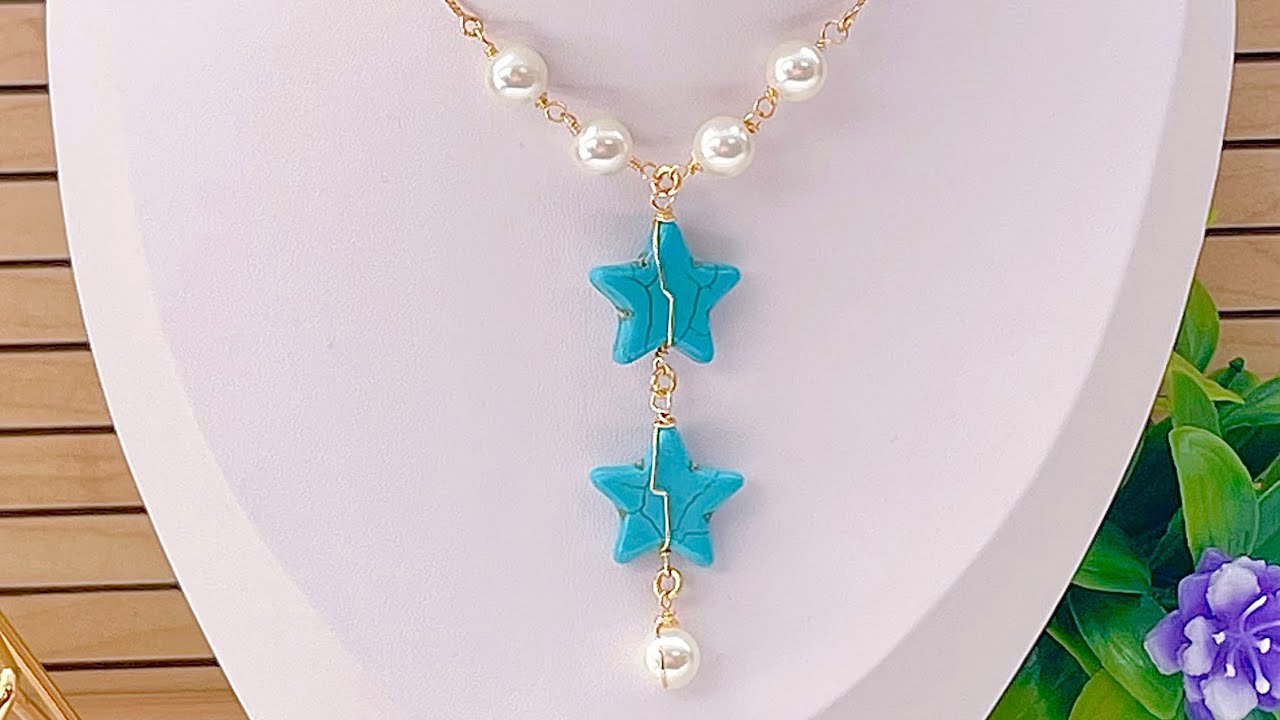 Collar con estrellas de turquesas😍✨