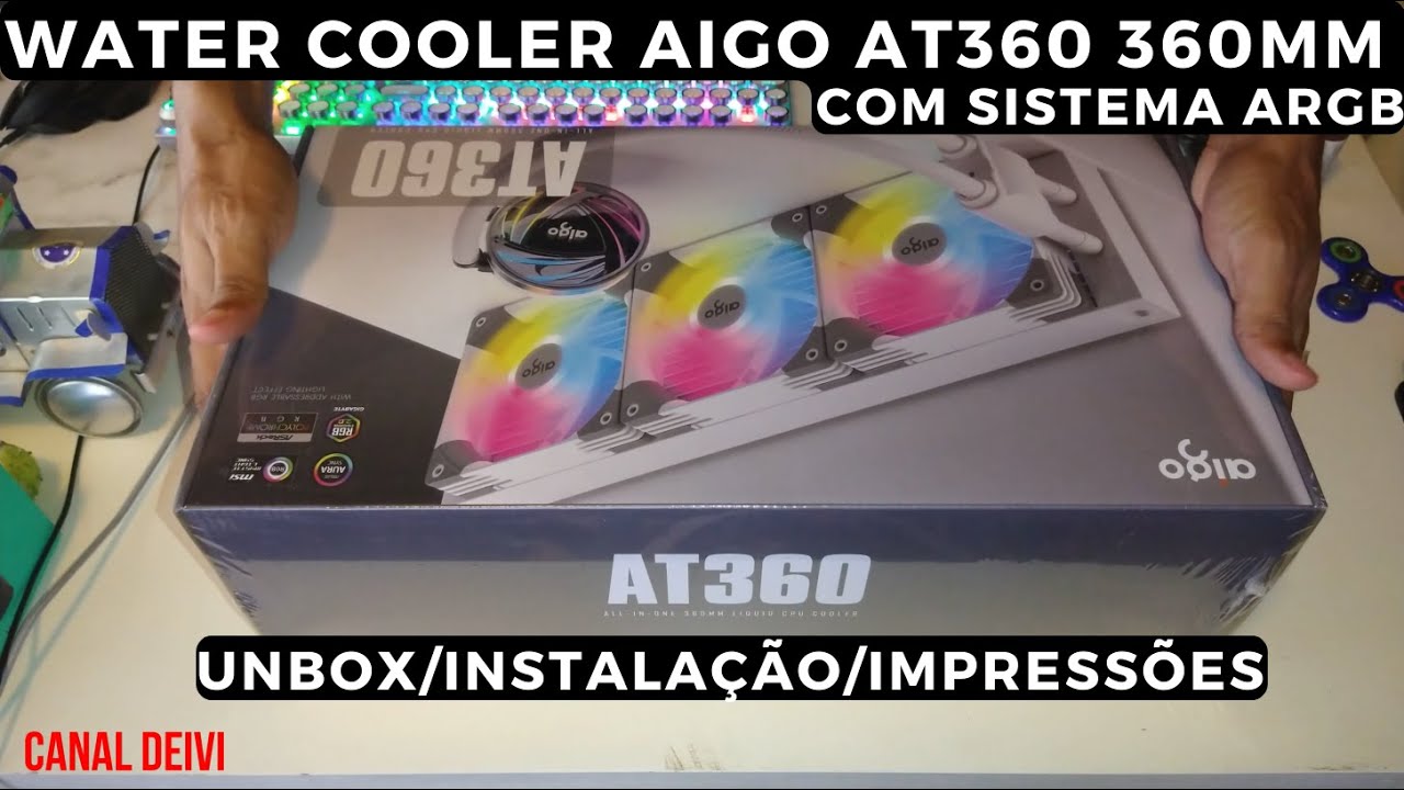 Water Cooler Aigo AT360 360mm ARGB LGA 1200/115X/20XX e AMD AM4/AM3
