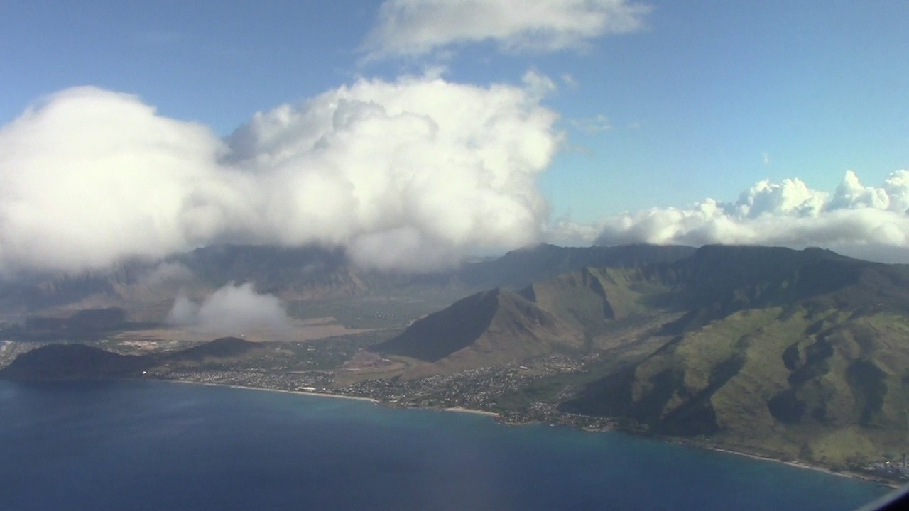 JALでホノルル空港着陸 HONOLULU LANDING (JAL NRT to HNL)