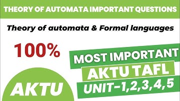 Theory of automata and formal languages important questions aktu 2024 |TAFL imp aktu questions