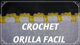 CROCHET  Orilla FACIL  para Principinates #4
