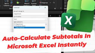 How To Auto Calculate Subtotals In Microsoft Excel Instantly