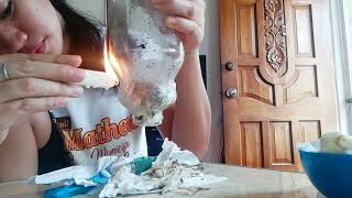 The Egg and Bottle Experiment (air pressure)
