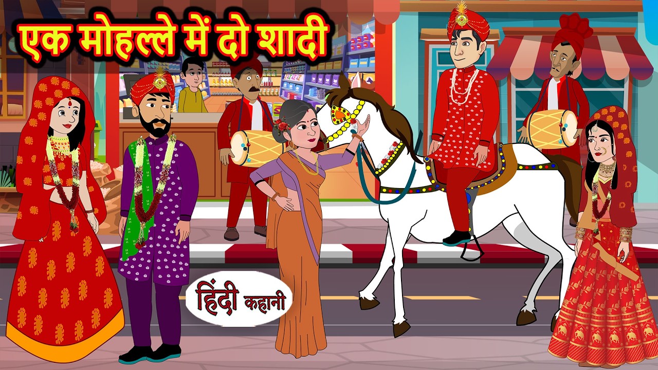 एक मोहल्ले में दो शादी | Bedtime Story | Stories in Hindi | Fairy Tales | Moral Stories | Funny