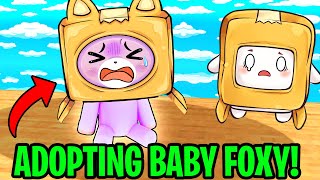 BABY FOXY Gets ADOPTED BY BOXY In ROBLOX ADOPT ME! (FUNNY ADOPT ME MOMENTS!)