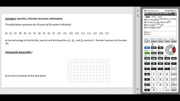 How to Find the 5 Number Summary and Make BoxPlots on the TI Graphing Calculator